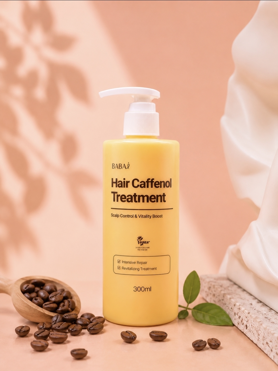 헤어 카페놀 트리트먼트 — BABAi 두피케어. 집중 영양 두피·모발 트리트먼트 (300ml).
